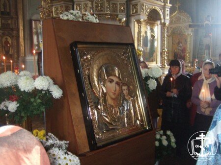 Прибытие иконы Божией Матери "Казанская" в Свято-Пантелеимоновский монастырь