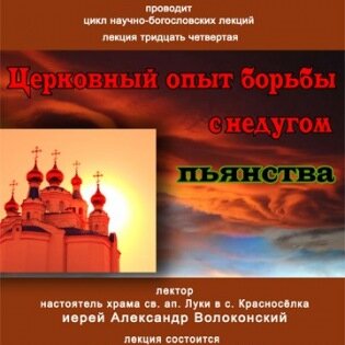Состоялась заключительная лекция православного лектория «Опыт церковной борьбы с недугом пьянства».