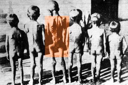 Сербские дети в концентрационном лагере