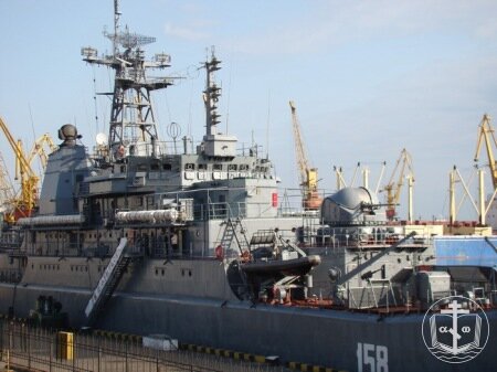 Молебен на Российском военном корабле