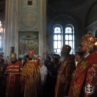 9 августа митрополит Агафангел совершил Божественную литургию в Свято-Пантелеимоновском мужcком монастыре г.Одессы